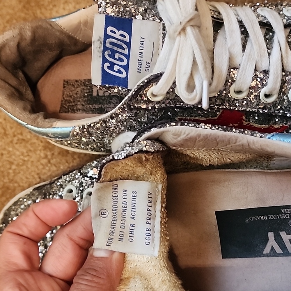 Golden Goose MAY Glitter Sylver Sneakers - Picture 7 of 16